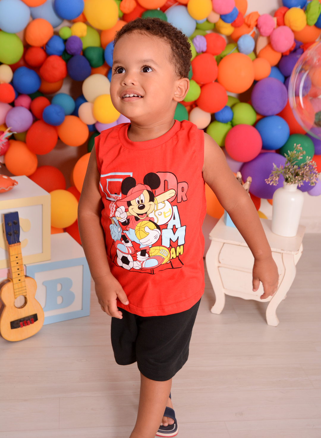 Conjunto Masculino Regata - Mickey Mouse Basebol